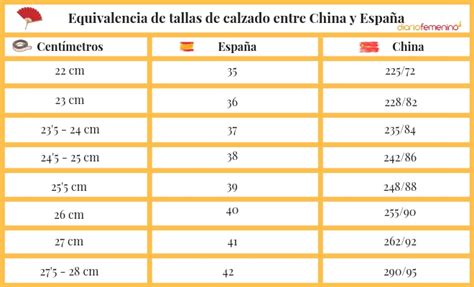 tallas chinas de zapatos mujer